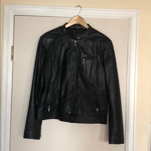 Genuine lamb skin leather jacket.